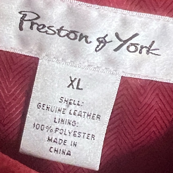 Preston & York Leather Jacket | Women's, Red, Genuine Leather, Sz XL - Picture 5 of 10